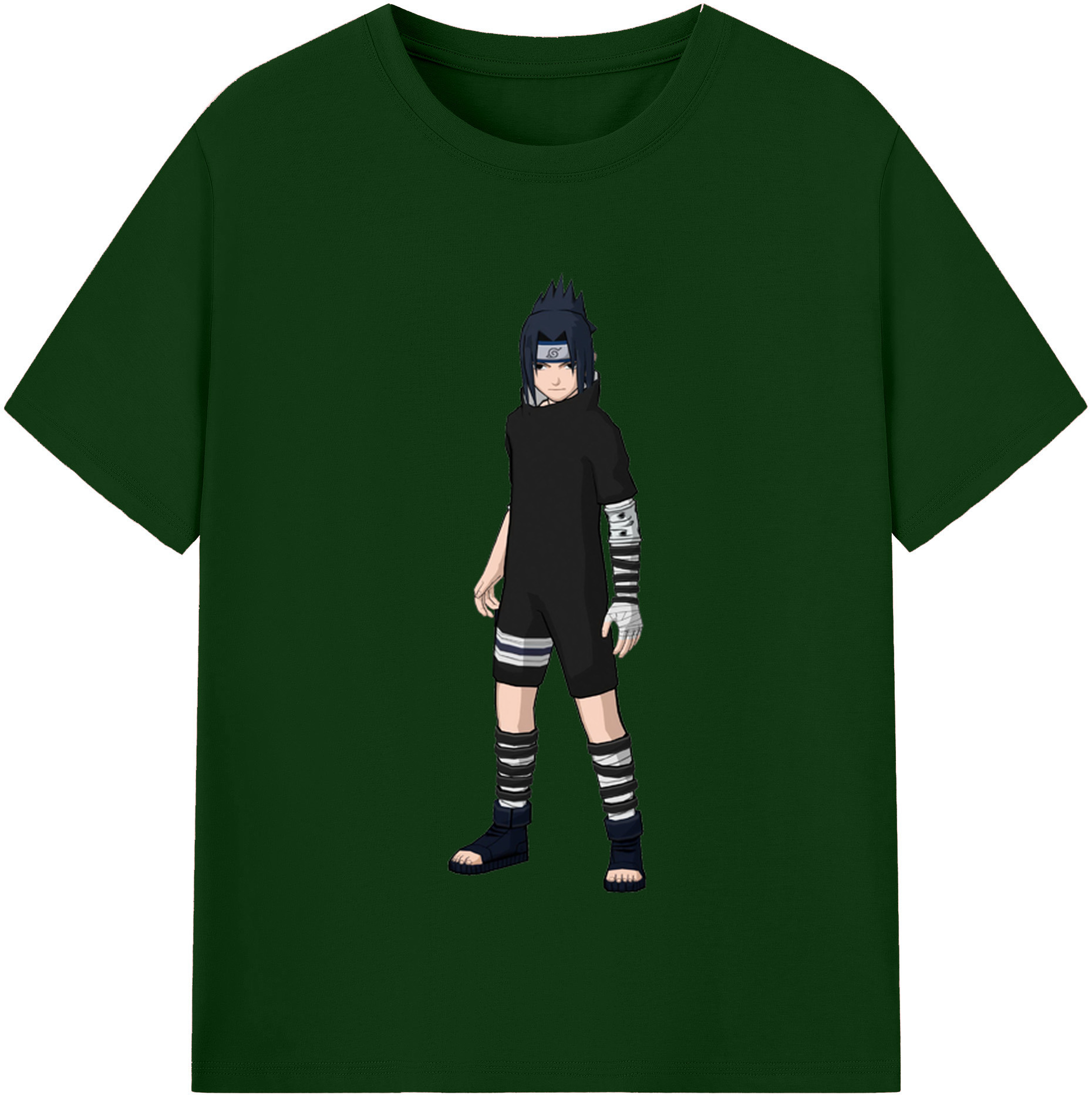 （画像用） NARUTO -ナルト- うちは サスケ Uchiha Sasuke 綿100％半袖Tシャツ（フロントプリント）